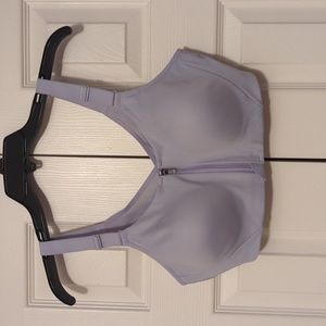 All in Motion Zip Front Sports Bra Purple